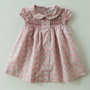 Phlona 18 Months Baby Girl Pink Floral Smocked Dress Spring Summer